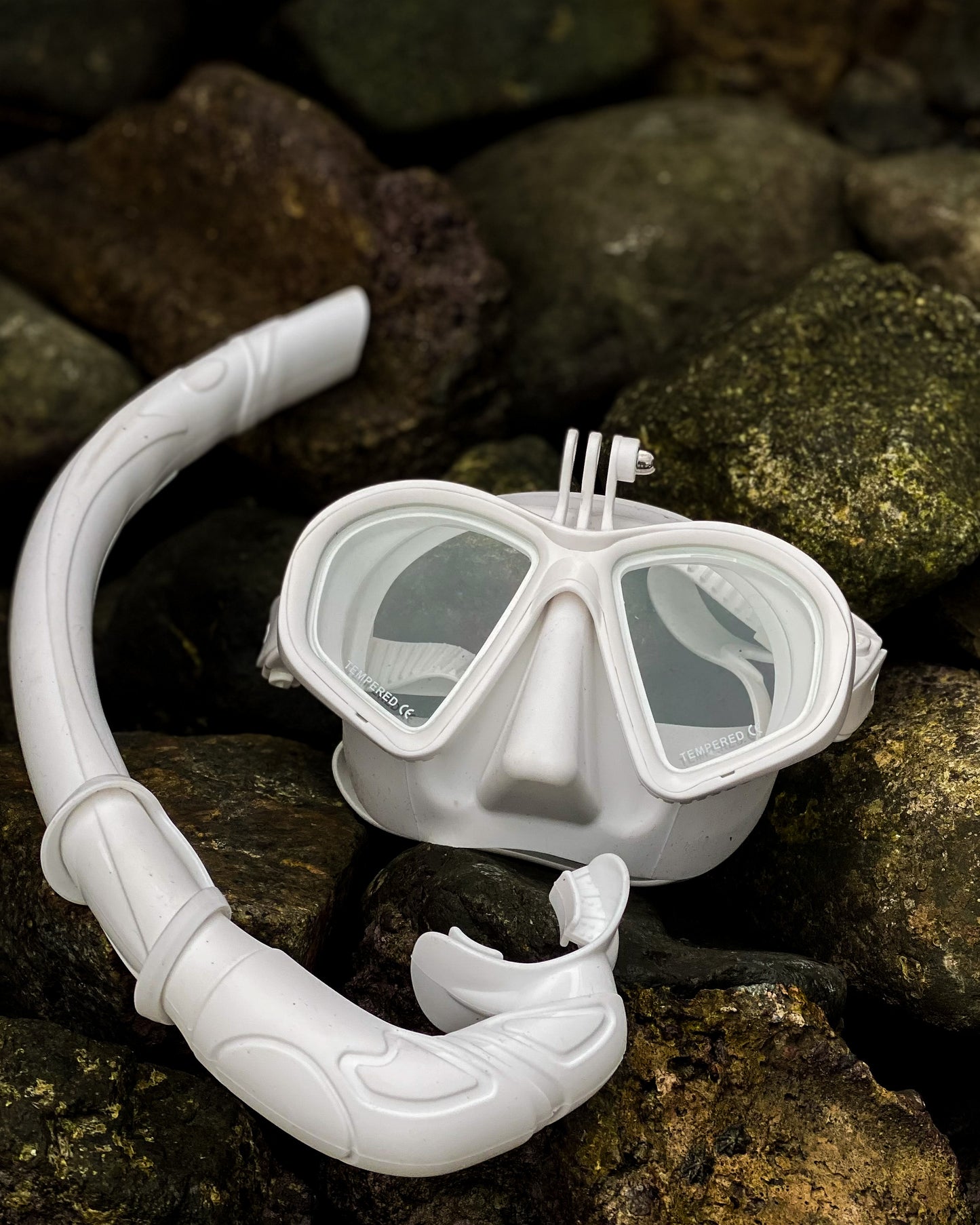 Manta GoPro White Freediving Mask