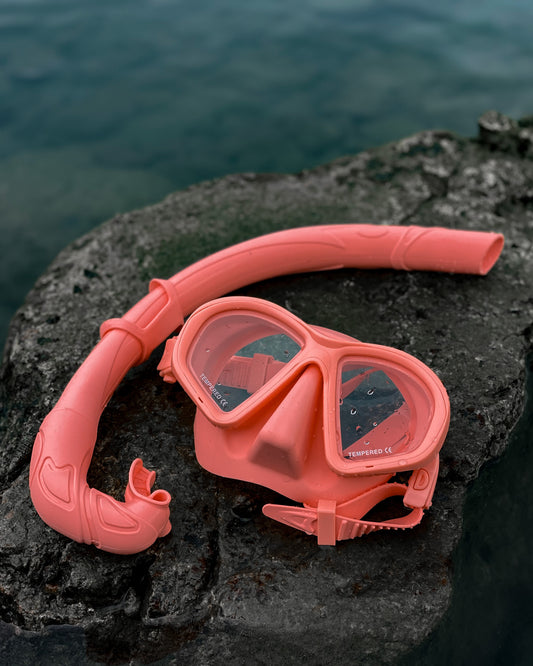 Manta TG Peach Freediving Mask