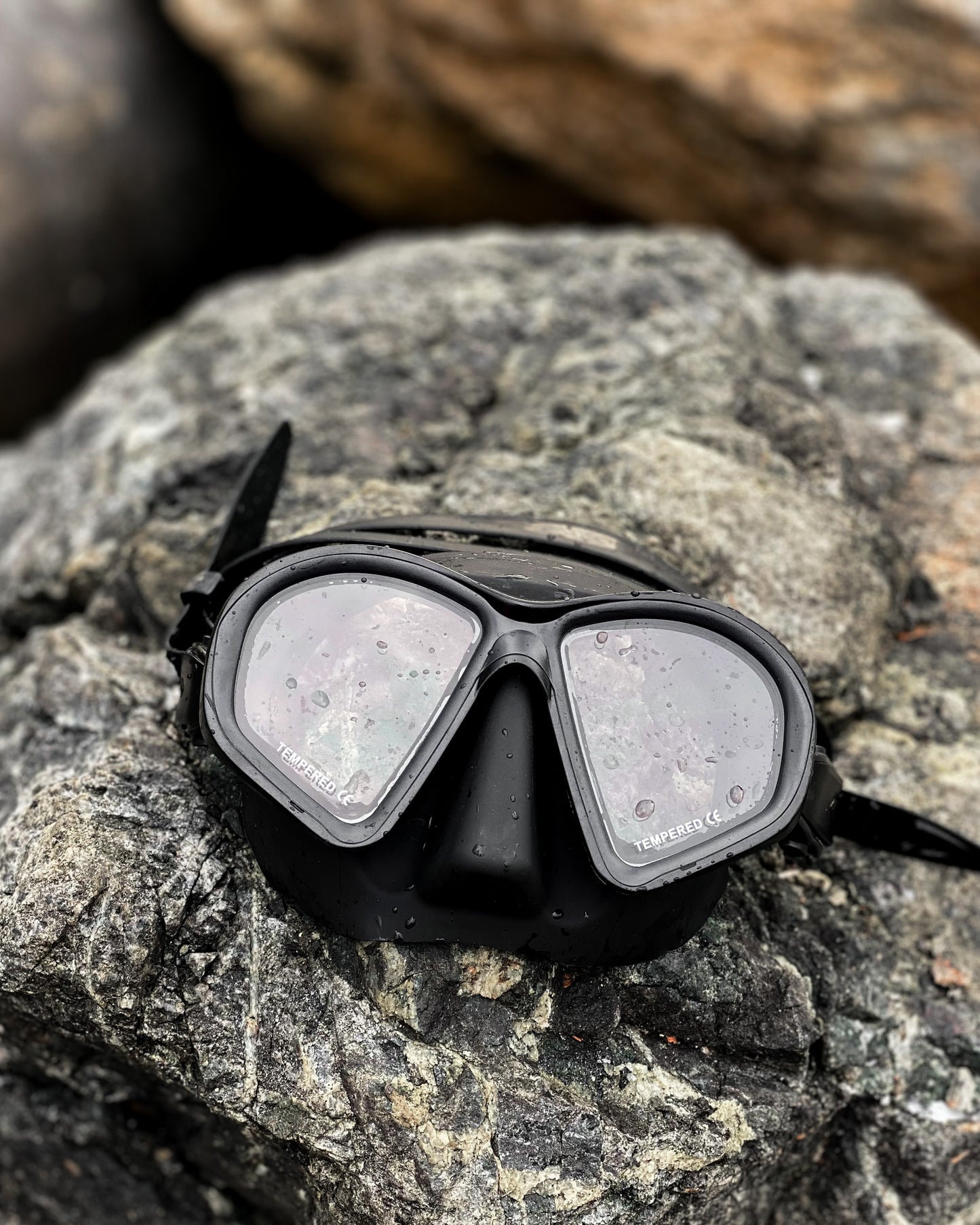 Manta TG Black Freediving Mask