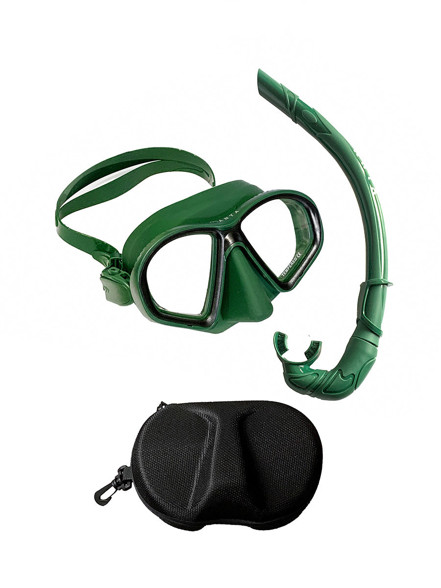 Manta TG Green Freediving Mask